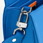 Lola Crossbody Bag  Blue Textured Finish