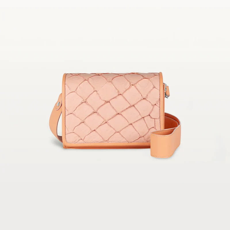 Lola Crossbody Bag  Textured Exterior Pink
